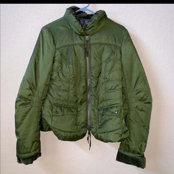 Free People Jackets & Blazers - Free People Green Puffer Jacket